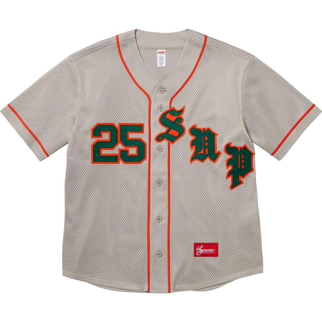 Supreme Old English "SS 25 - Light " baseball jersey Unisex SUP-SS25-146