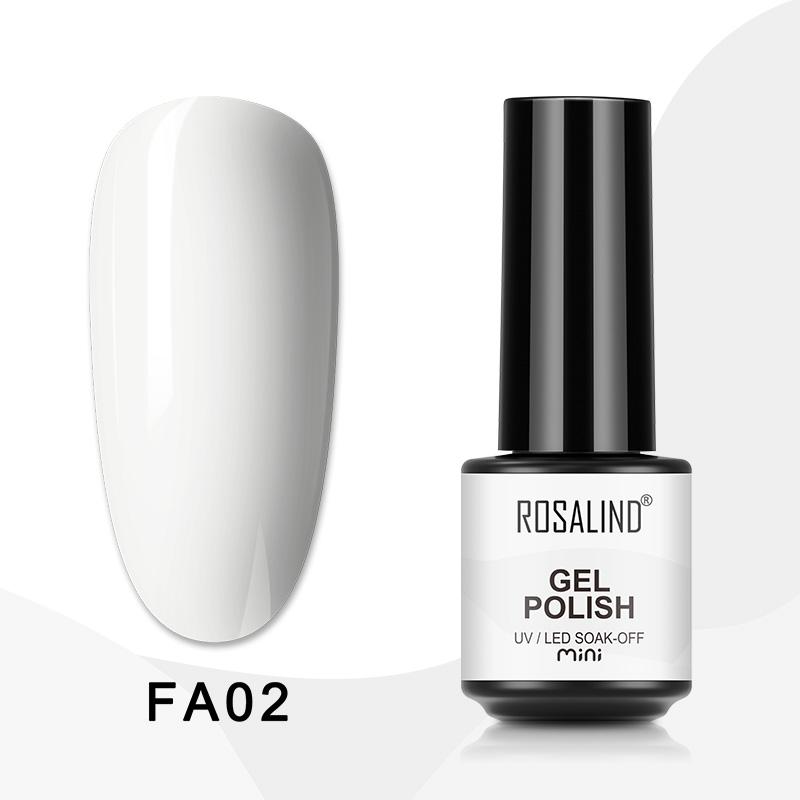 ROSALIND Mini Nail Polish Gel Semipermanent UV Multiple Colors Varnish Hybrid Nail Art Soak Off Top Base Coat Regular Gel Lacquer
