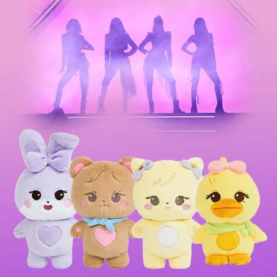 Kpop Розовая плюшевая кукла BORN PINK Мировой тур Официальные плюшевые игрушки Дженни Лиса Розэ Джису Кавайные мягкие игрушки Игрушки хорошего качества