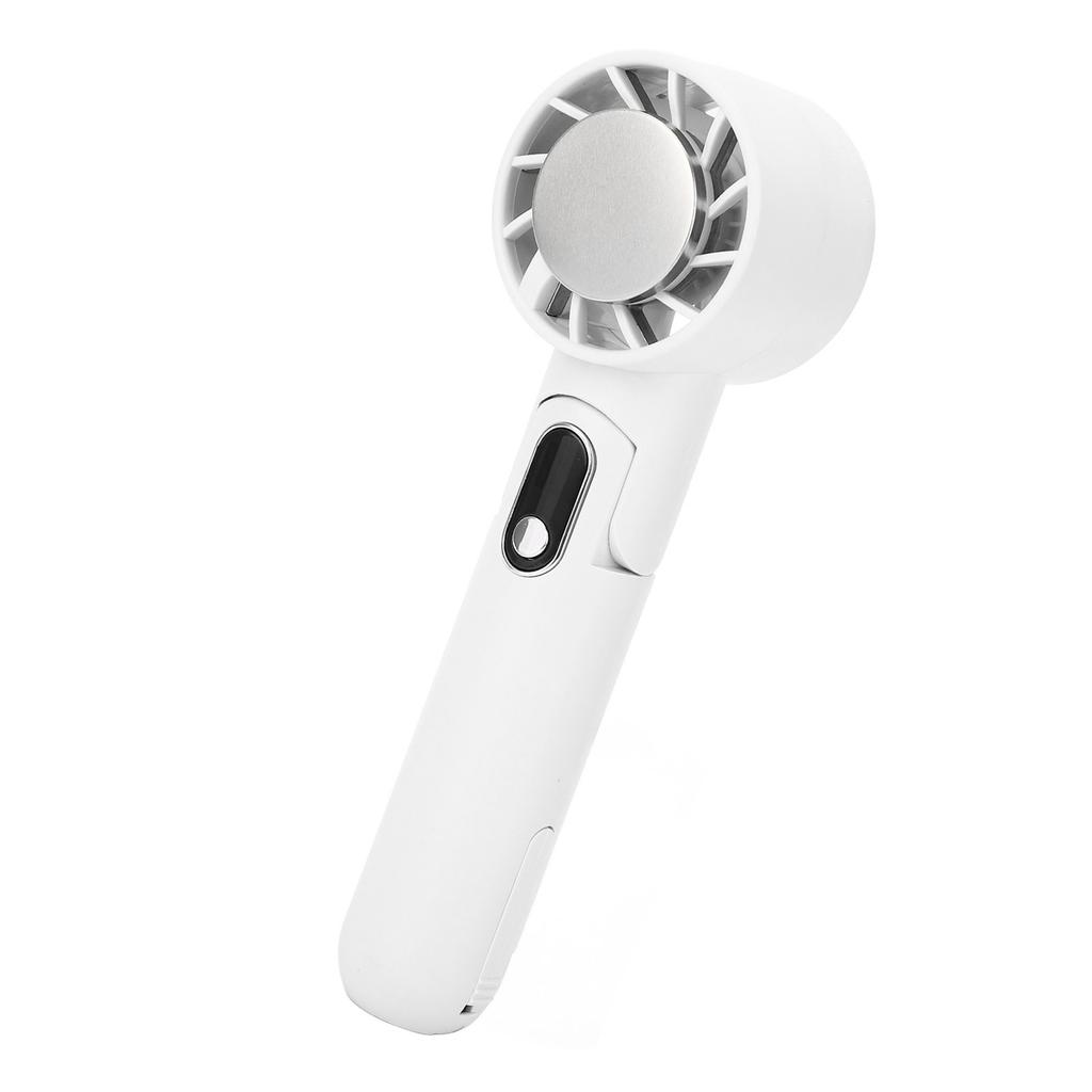 Handheld Cooling Fan 5 Speed Levels Adjustable USB Charging Portable Small Pocket Fan White