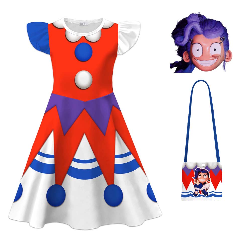 New Play Time Lily Cosplay Costume for Girls Funny Game Bobi 5 Dress Up Set Halloween Carnival Fancy Dress Outfit for Kids