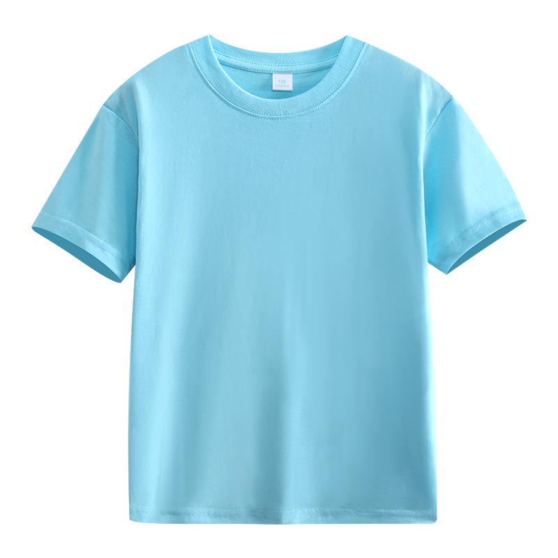 Детская футболка конфетного цвета с короткими рукавами, классная форма для детского сада, пустая, нарисованная вручную