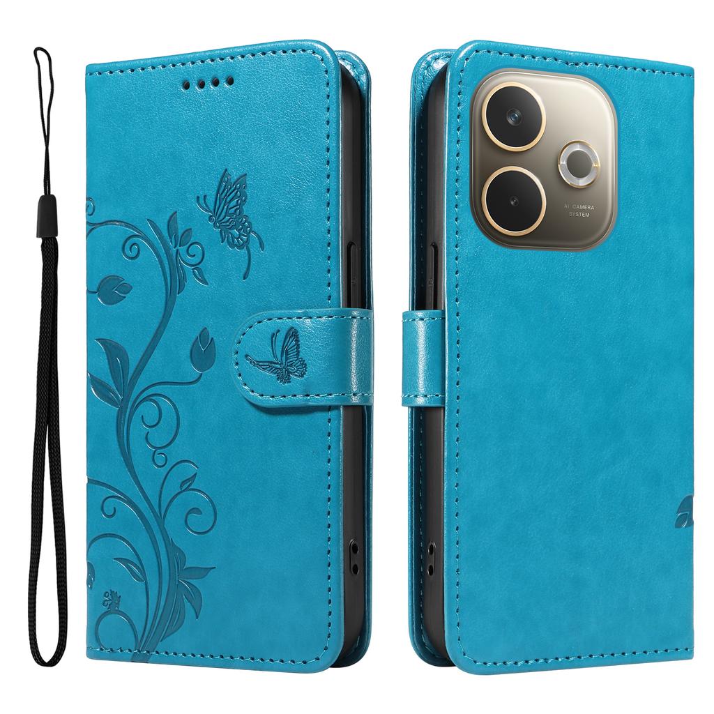 Для Oppo A5 Energy 5G (Китай)/Oppo A5 Pro 4G (Глобальный) Чехлы из искусственной кожи с цветочным узором, кошелек-подставка, чехол для телефона с ремешком