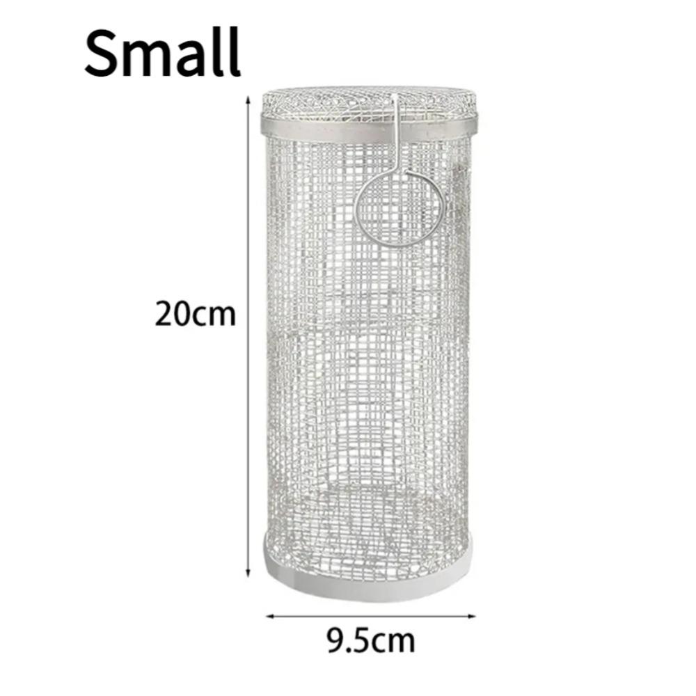 Гриль-корзина для барбекю, вращающаяся сетка для гриля из нержавеющей стали, принадлежности для барбекю, портативная легкая чистка для гриля на открытом воздухе, кемпинга