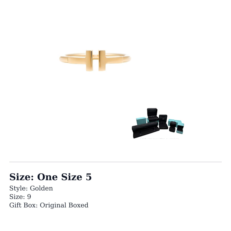 TIFFANY & CO. T 18K Gold Rings Women's GRP07780