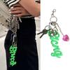 Silicone Alphabet Bag Charm Keychain Heart Pendant Letter Bag Decorative Pendant Suitable for Romance Present Exchange
