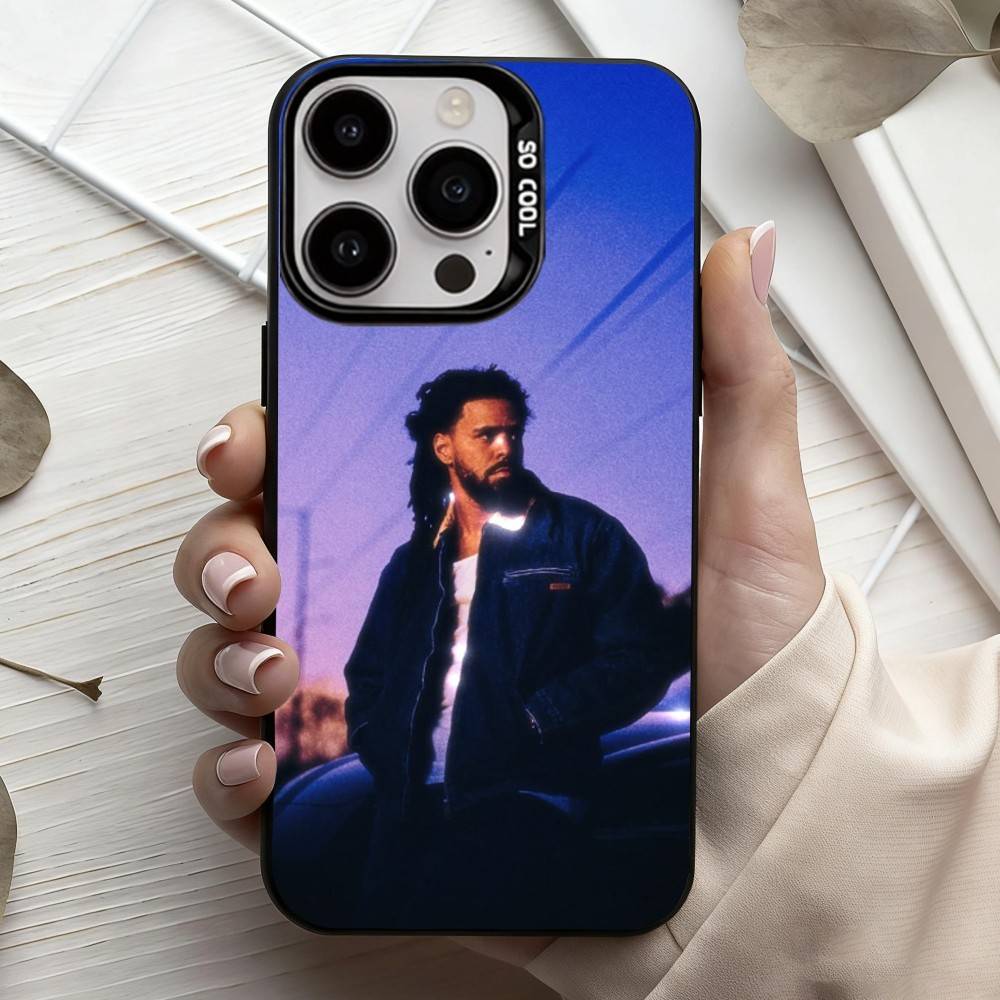 Rapper Singer J-J C-Cole-E Phone Case For iPhone17,16,15,14,13,12,11 Plus,Pro Max Candy Silver Plated Inside Cover