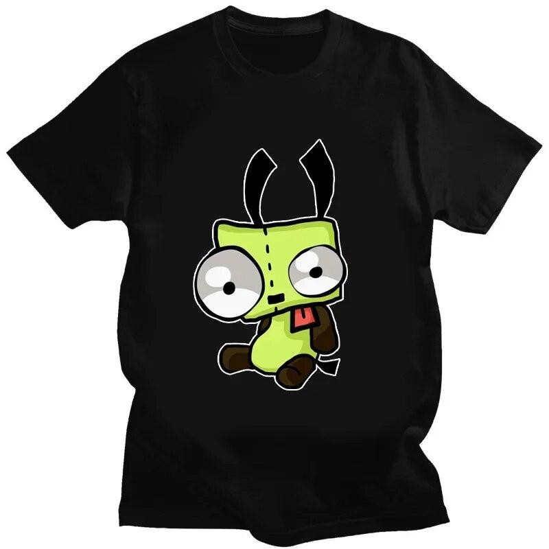 Футболка с рисунком «Захватчик Зим» Kawaii Zim Image, милая футболка с мультяшным принтом, унисекс, женская футболка в стиле ретро, ​​модная футболка для творчества с короткими рукавами