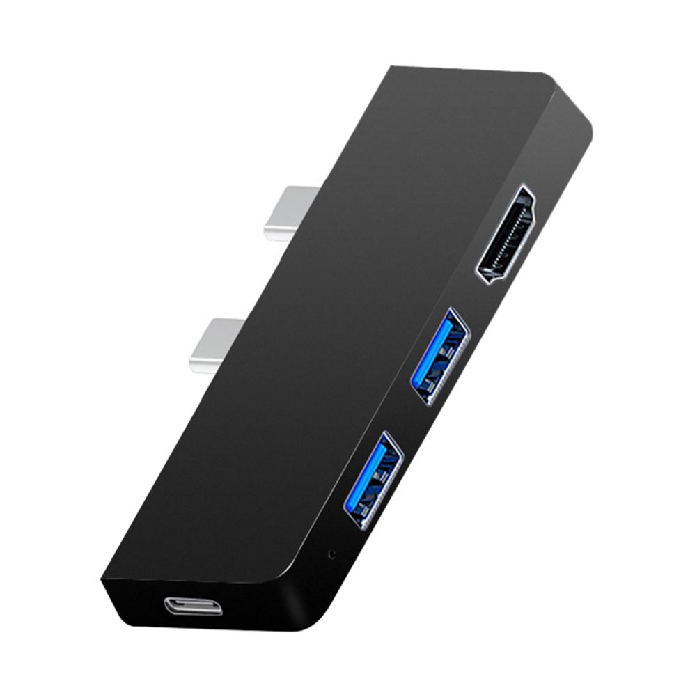 6-в-1 Док-станция Type-C (папа) на HDMI-совместимый, SD для MicroSD, USB-хаб, высокоскоростная передача для Surface Pro 8/9/X
