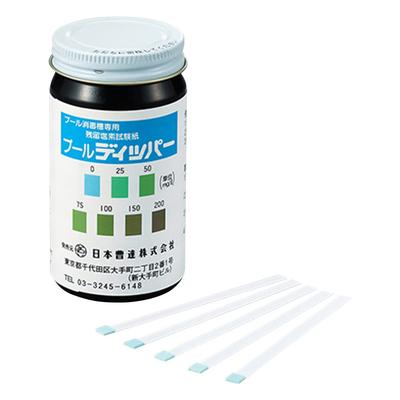 Nippon Soda Тест-полоски для определения остаточного хлора в бассейне, с пипеткой, 0-200 мг/л, Номер 3-4741-02