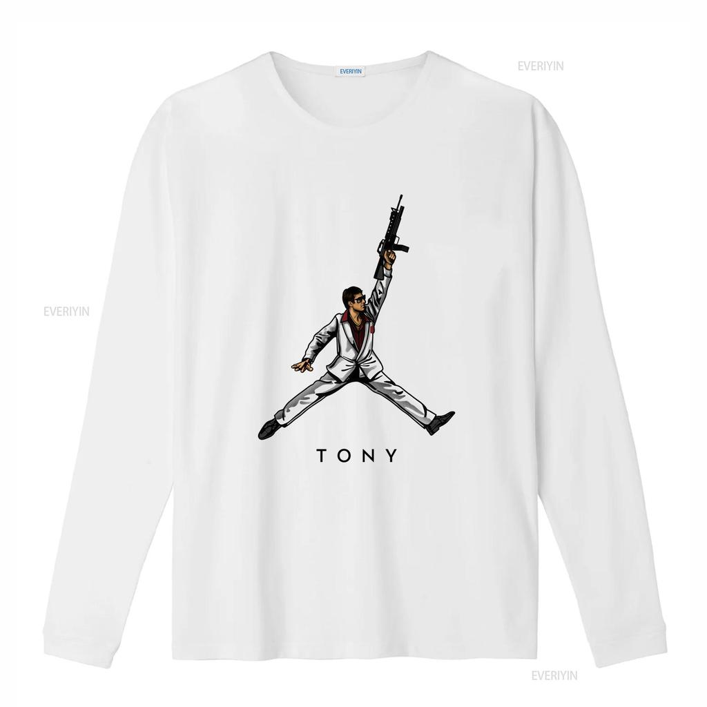 НОВЫЙ Art Society x SWOD Scarface Тони Монтана Прыгающий Белая Футболка Маленький до 3XL Ограниченная Серия винтаж Стирка Унисекс