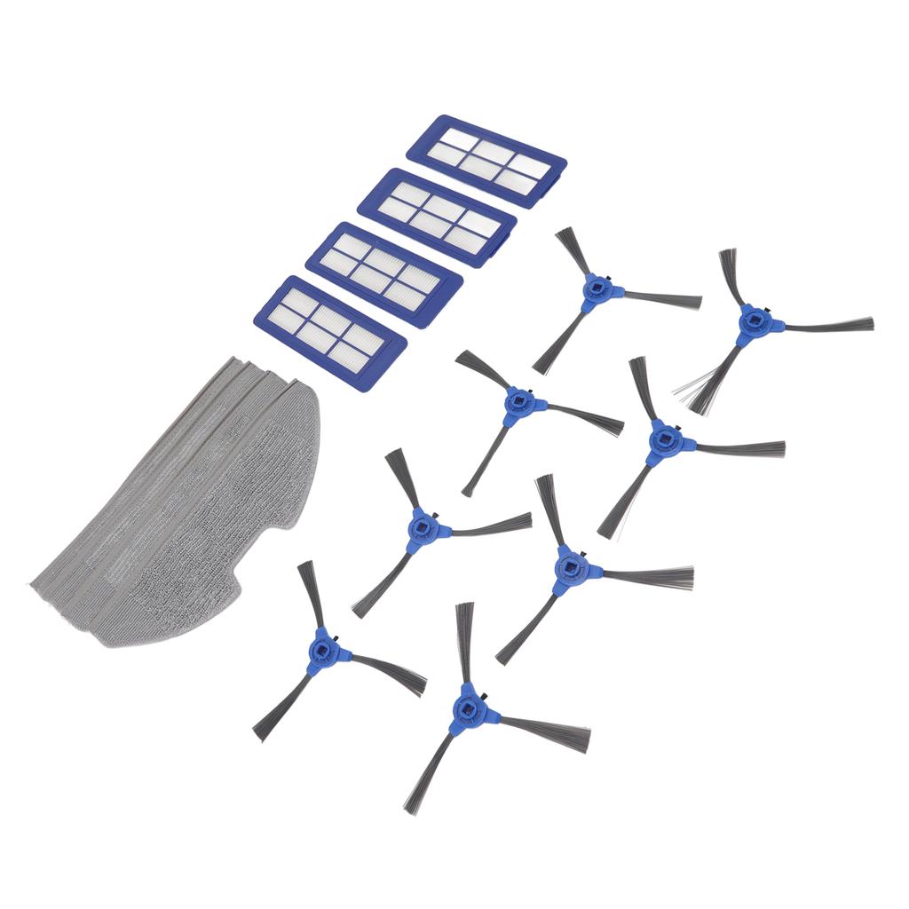 Комплект фильтров для пылесоса 4 фильтра 4 салфетки для швабры 8 боковых щеток Боковая щетка для робота-пылесоса