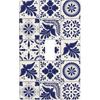 Mexican Talavera Tile Light Switch Cover 1-Gang,Single Toggle Decorative Switch Wall Plate Cover Faceplate,4.50" X 2.76"inch