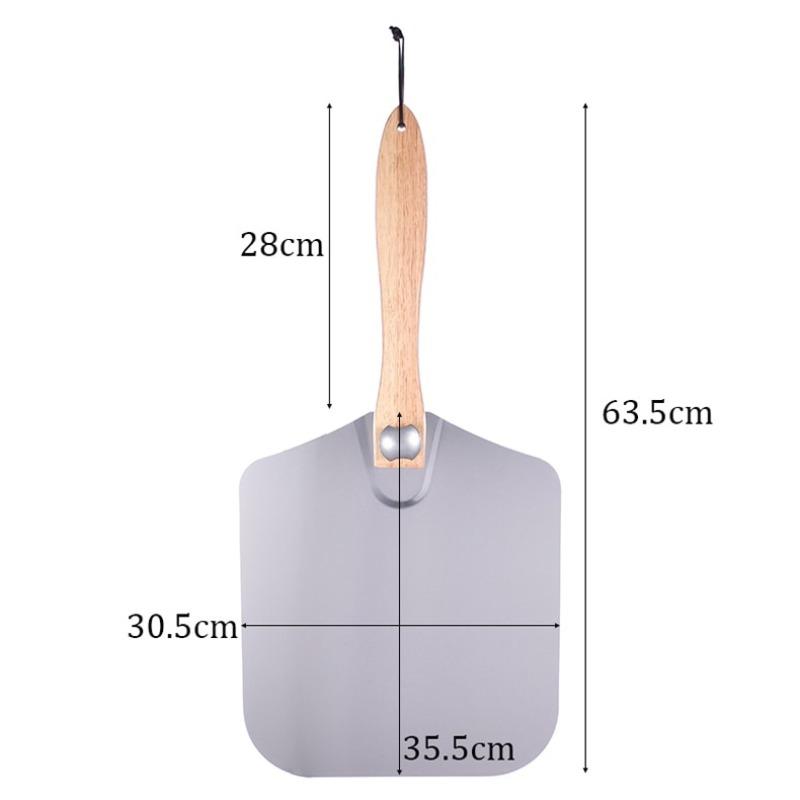 Алюминиевая лопатка для пиццы, пилка с длинной ручкой, аксессуары для кондитерских изделий, лопатка для пиццы, лопаточка для торта