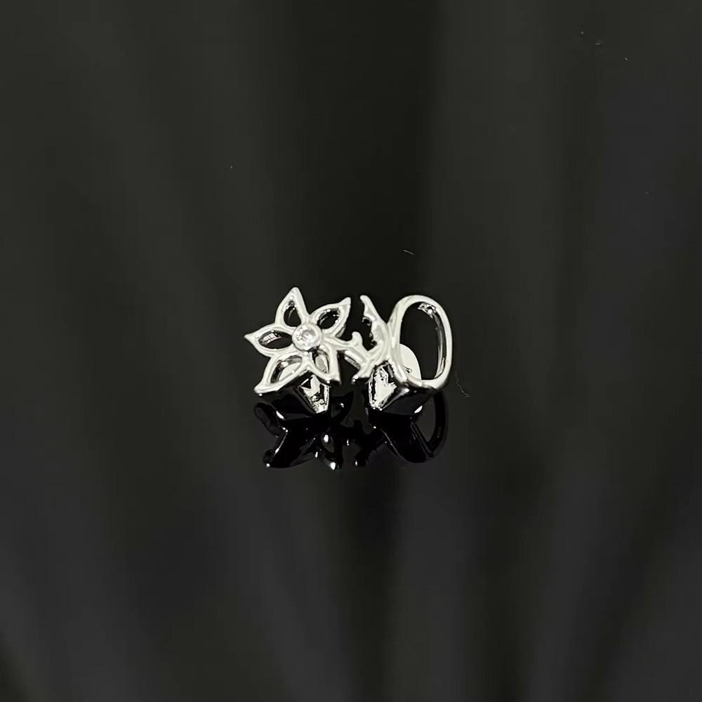 Gold Double Hollow Flower Grillz Silver Irregular Shape Tooth Grills Elegant Teeth Grillz Events