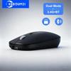 Wireless Mouse Bluetooth-compatible Mouse 2.4G Dual Modes Ergonomic Computer Mice for Laptop iPad Tablet PC Office Gaming Mouse