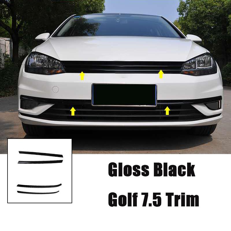 4Pcs Car Front Center Lower Grille Trim Strip for Golf 7.5 MK7.5 Modified Decorative Accessories