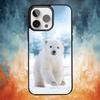 Милый чехол для телефона с белым медведем для iPhone 17,16,15,14,13,12,Plus,Pro,Max Для Magsafe Магнитная беспроводная зарядка