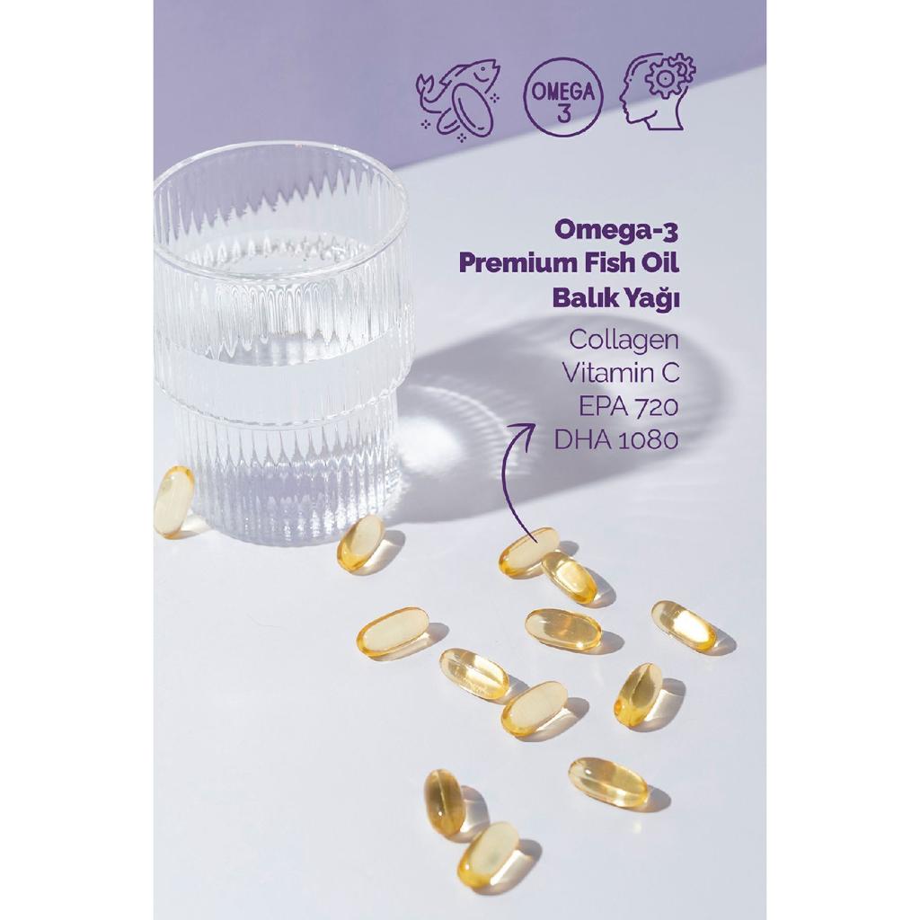 Рыбий жир премиум-класса с омега-3 90 мягких таблеток по 1000 мг, рыбий жир, гидролизованный коллаген