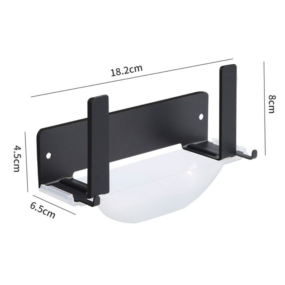 1/2 шт 18,2*6,5 см держатель крышки без проколов черный настенный кухонный стеллаж для кастрюль с крышкой дверца