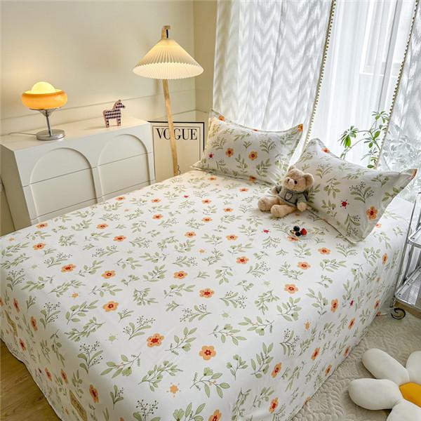 Модная хлопковая простыня с принтом, покрывало, благоприятное для кожи, моющееся одеяло, покрывало, наматрасник  (Нет наволочки)