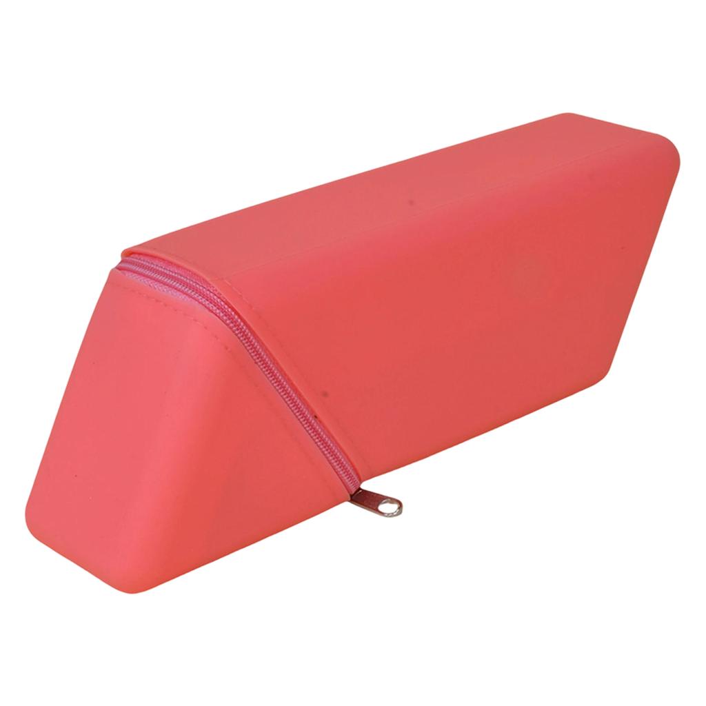 Silicone Desktop Dual-Use Student Pencil Case with Zipper Closure Durable and Flexible Material for School Office and Home Organization