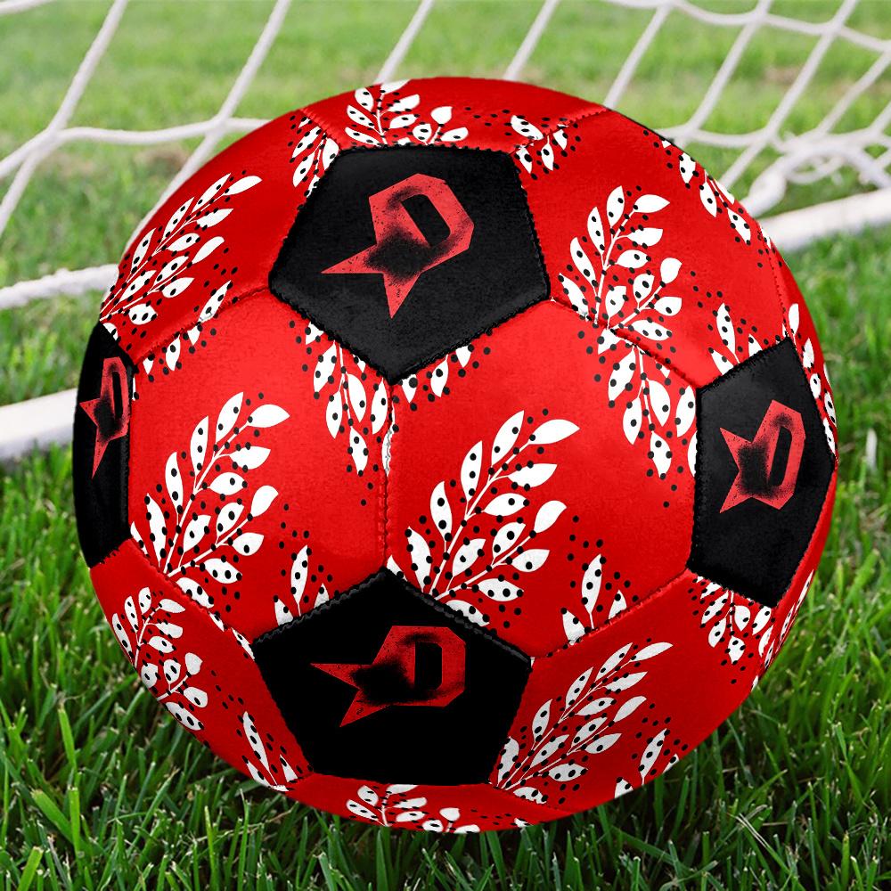 1PC White Leaf Powerful Symbol Soccer Ball Size 5 Football Machine Sewn Indoor/Outdoor Universal Football Gift W11