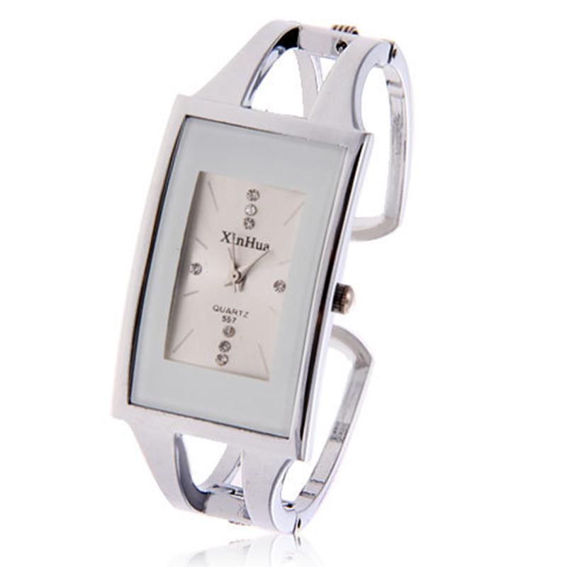 Ladies Bracelet Watch Rectangular Dial Quartz Watch Crystal Fashion Brand Xinhua Watch