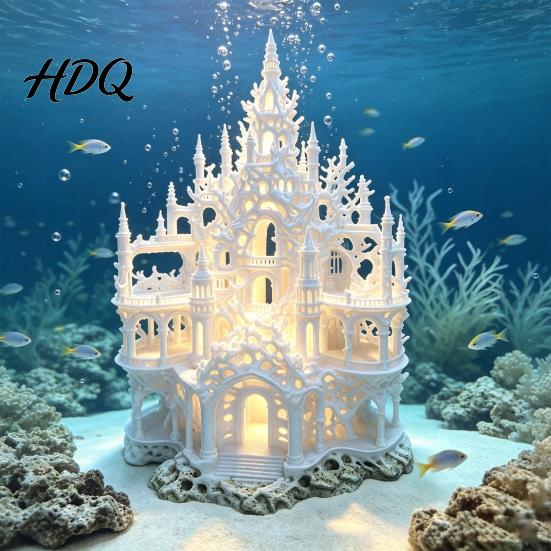 Аксессуары для аквариума для укрытия Готический Замок Аквариум Укрытие 3D Печатный Укрытие-пещера для Петушка Украшение Украшение