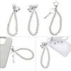 Delicate Hangings Pendant Decoration Fashionable Keychain Pendant Pearls Rings Phone Accessory Chic Purse Hangings