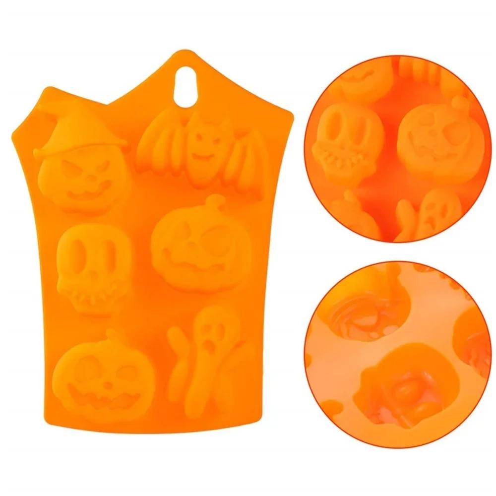 Силиконовая форма для торта на Хэллоуин, форма для тыквы, шляпа призрака, череп, форма для выпечки шоколада, форма для выпечки печенья, бисквита, форма для выпечки торта