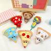 6pcs Keychain Combination Friendship Pizza Pendant Cartoon BFF Keyring  Best Friend