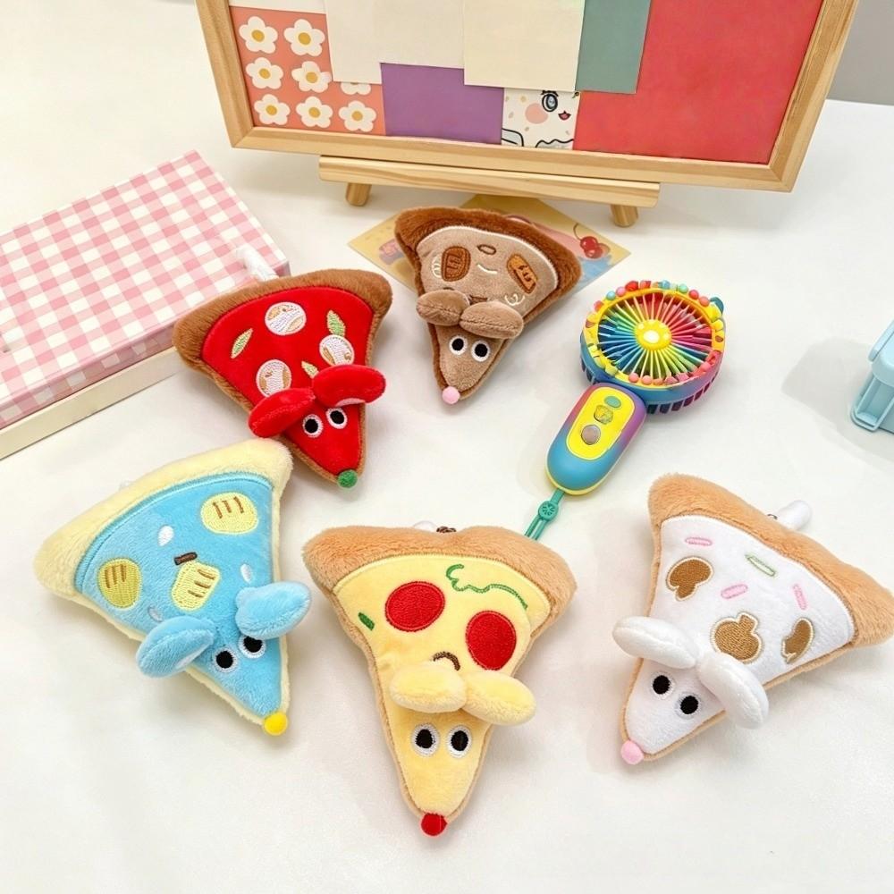 6pcs Keychain Combination Friendship Pizza Pendant Cartoon BFF Keyring Best Friend