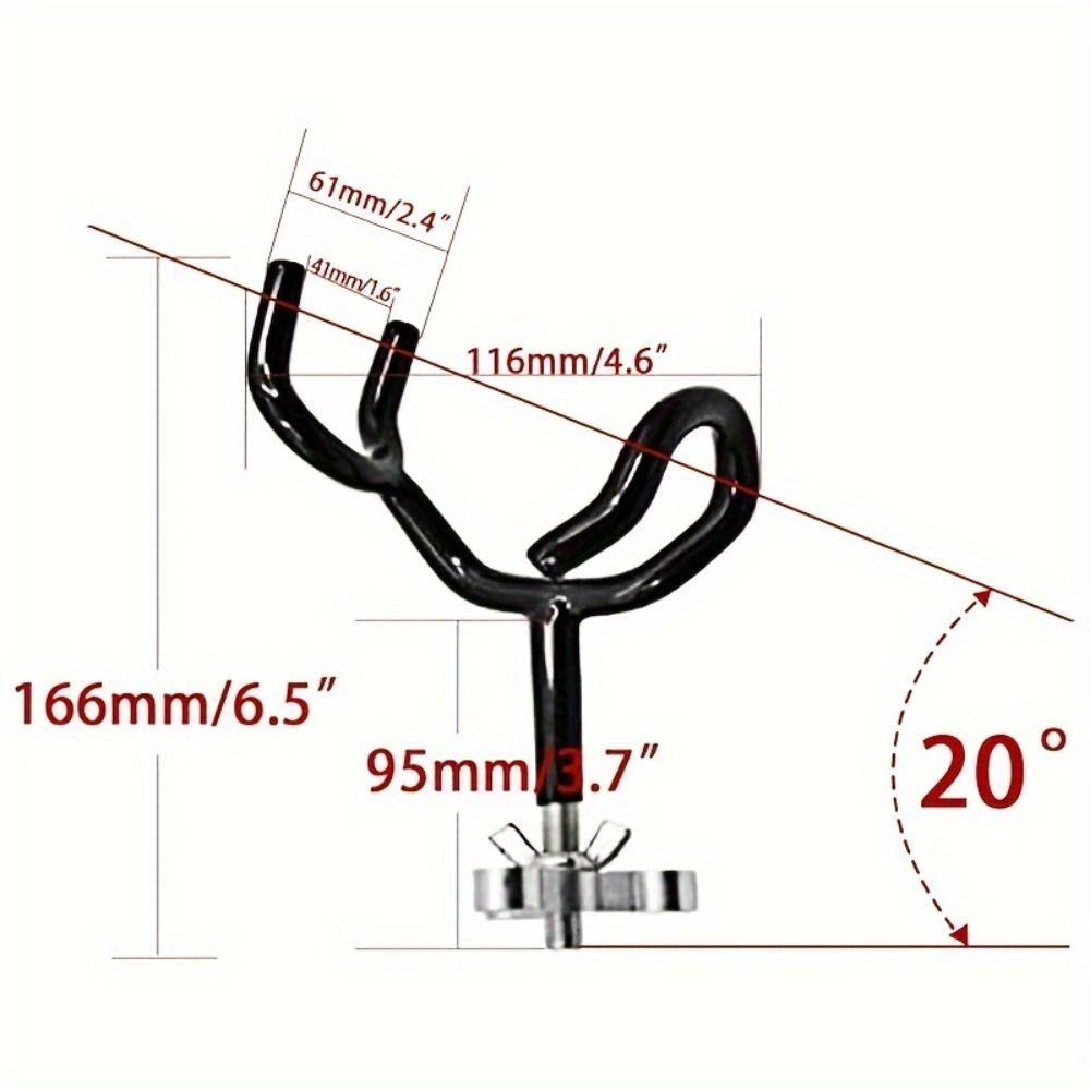 20 Degree Fishing Boat Rod Holder Metal Portable Fishing Pole Stand Fishing Pole Holders Men