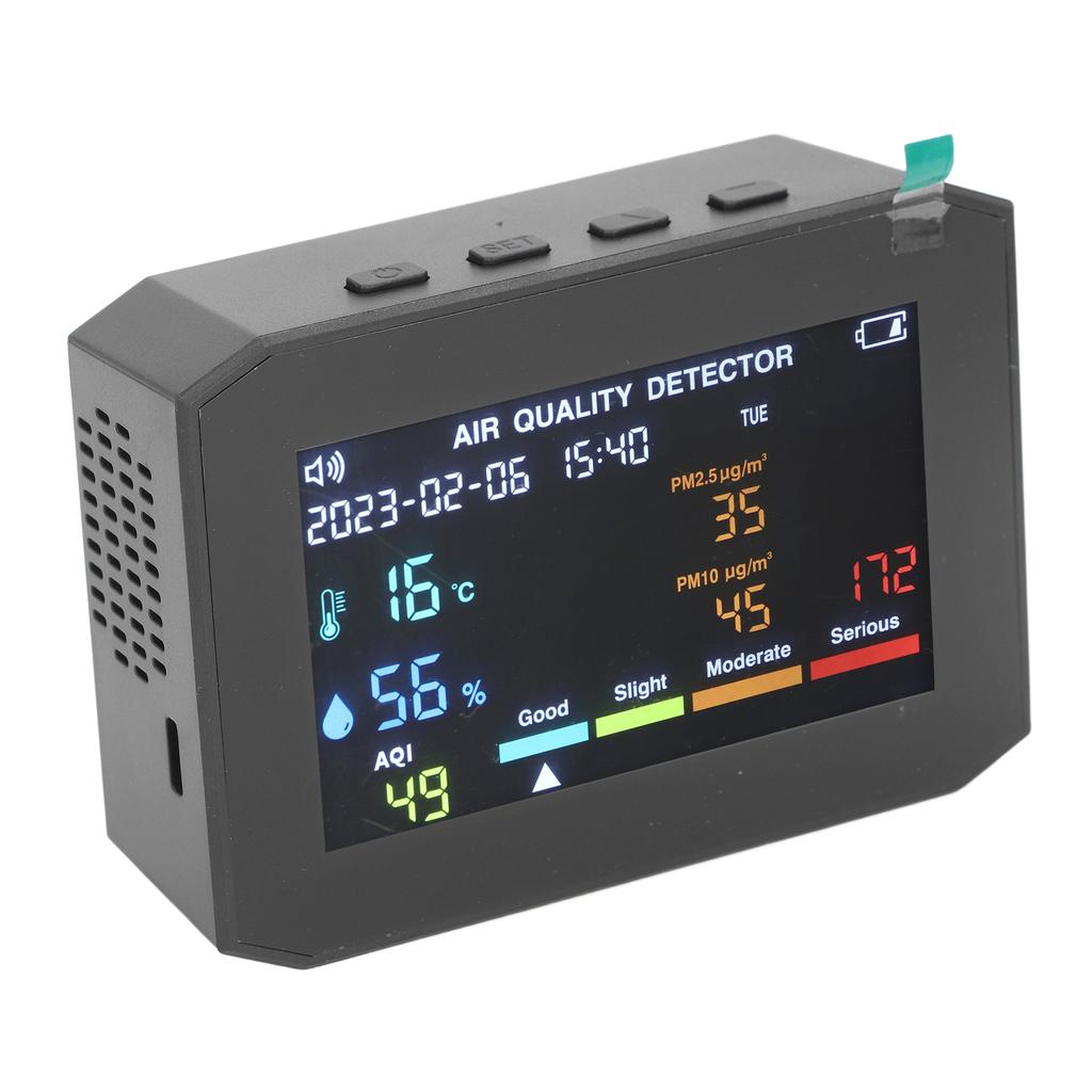 Монитор качества PM2. PM10 HCHO TVOC CO2 Датчик температуры и влажности ЖК-экран Многофункциональный