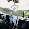 Мини Синие Перья Ловец Снов Автомобильные Подвески Домашние Украшения Ручная Работа Украшения Настенные Украшения Декор Для Девочек Праздничные Подарки