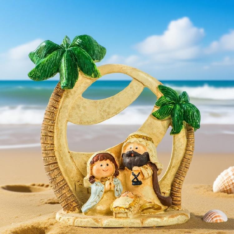 Stable Nativity Scene Statue Christmas Nativity Figurines Holy Family Collectables Decors,Table Ornament for Indoor