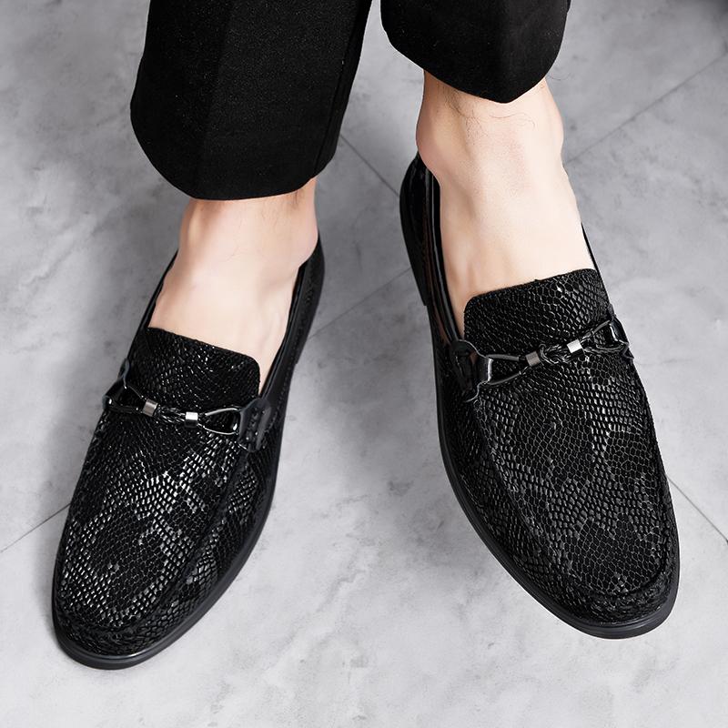 Роскошный бренд лоферы с металлической пряжкой мужские высококачественные деловые формальные туфли на низком каблуке роскошные повседневные из натуральной кожи свадебные туфли
