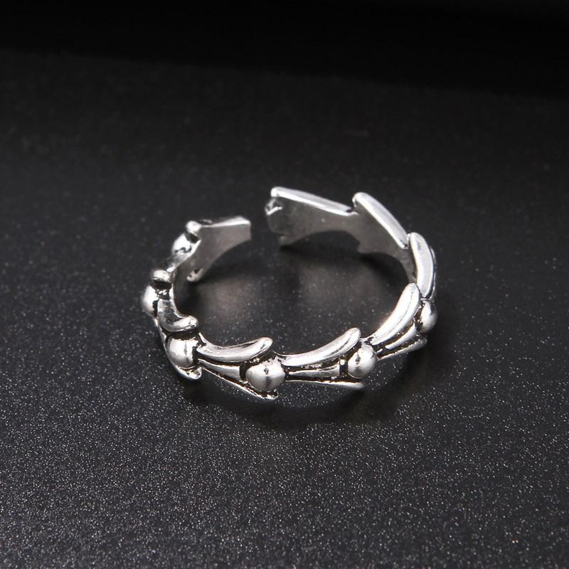 Винтажное Серебряное Кольцо-Крест Больших Восточных Ворот Женское Croix Панк Тренд Открытое Кольцо на Указательный Палец Мужское и Женское