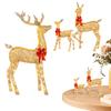 3 шт. Рождественский олененок, семейный декор, симпатичные освещенные олени, рождественские украшения для наружного двора, рождественские украшения для праздничного праздника