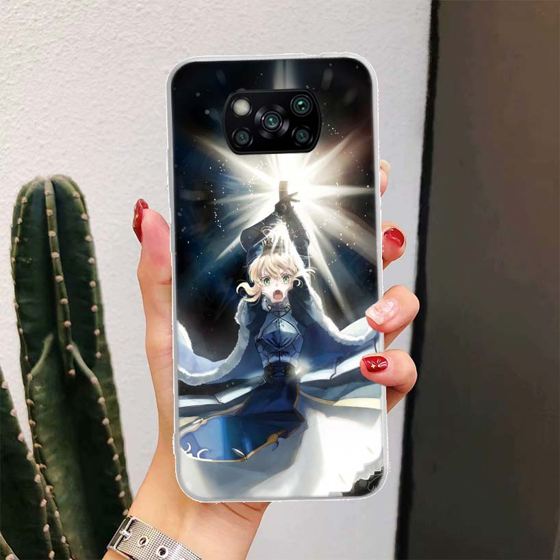 Fate Zero Stay Night Saber Для Xiaomi Poco X6 X3 Nfc X5 X4 F6 F5 Pro Чехол для телефона F4 Gt F3 F2 F1 M5S M4 M3 M2 5G Fundas Coque X3 N