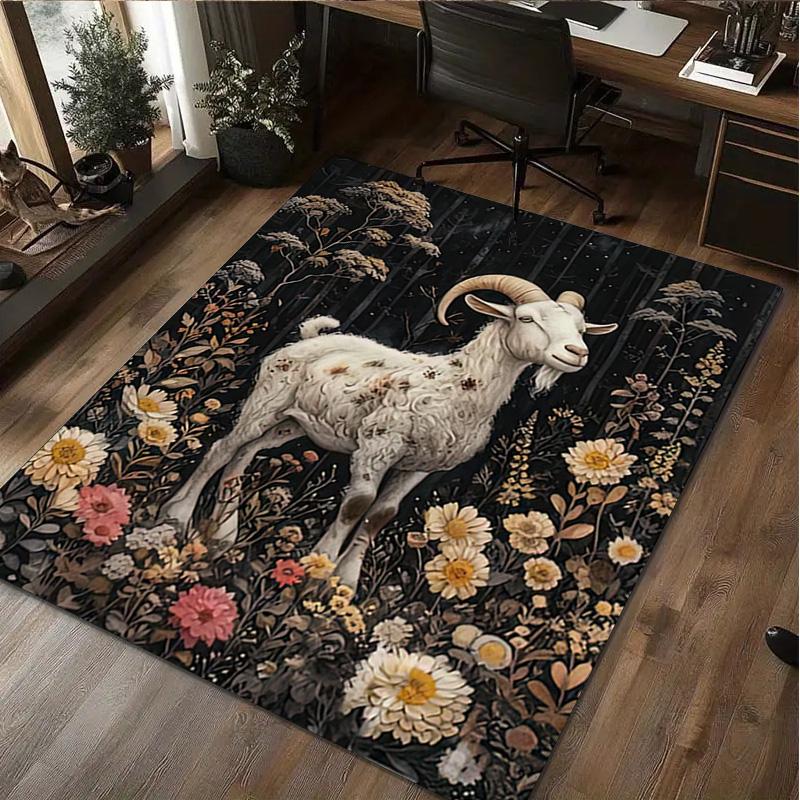 1Pc Animal Flowers Rug - home decoration Carpet For Living Room Bedroom Flooring Computer Chair Area Rug