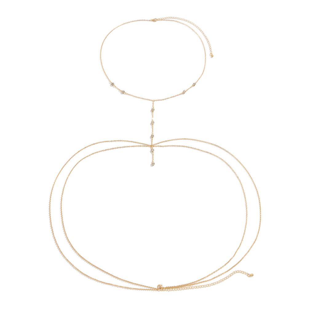 Аксессуары, Пляжное бикини, Крест, Цепочка для одежды, Сексуальная цепочка с кисточками из многослойных страз, Цепочка для тела