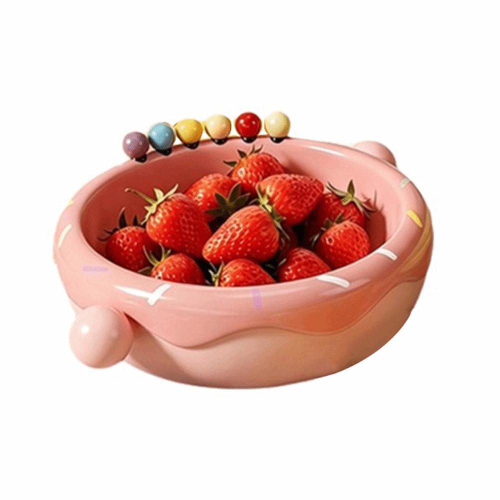 Plastic Fruit Serving Plate Large Capacity Snack Storage Tray Home Living Room
