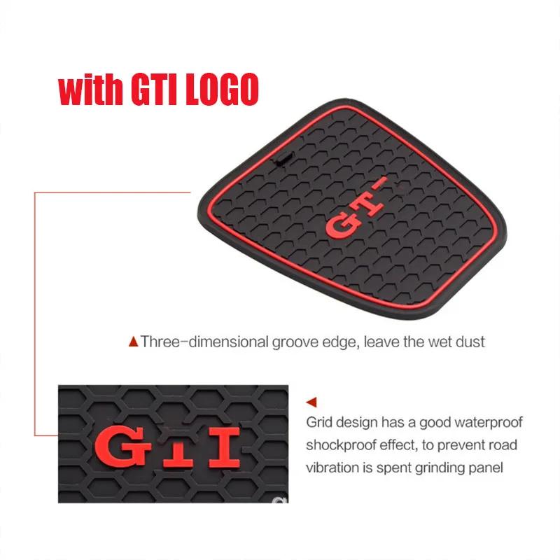 Для Golf 7/7.5 Polo GTI 2011-2017 Пылезащитные коврики Подставка для воды Противоскользящие коврики Уплотнитель слота двери Коврик для слота хранения Автоаксессуары