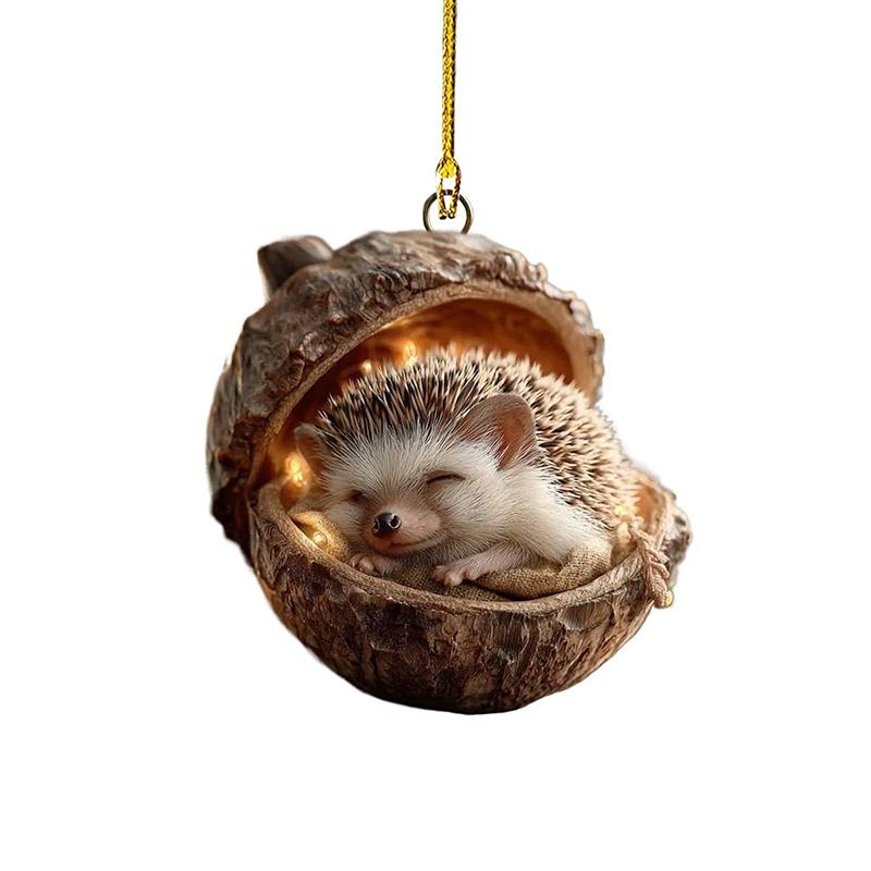 Лесные животные Желуди Украшения 2D Плоские Уютные Лесные Рождественские Украшения, 2026 Новое Украшение Животное Шишка