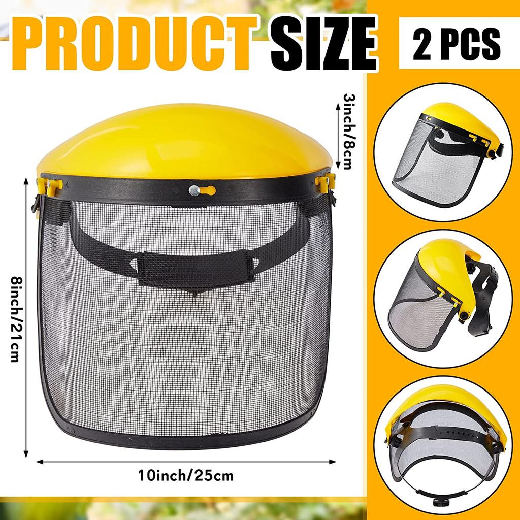 Защитный шлем для триммера для садовой травы с сетчатым козырьком на все лицо для лесозаготовок, кусторез, защита для лесного хозяйства, высокая защита