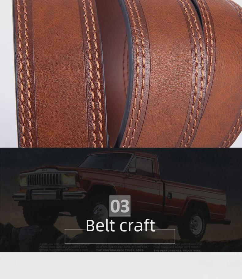 Мужской повседневный деловой ремень с пряжкой - универсальный для джинсов