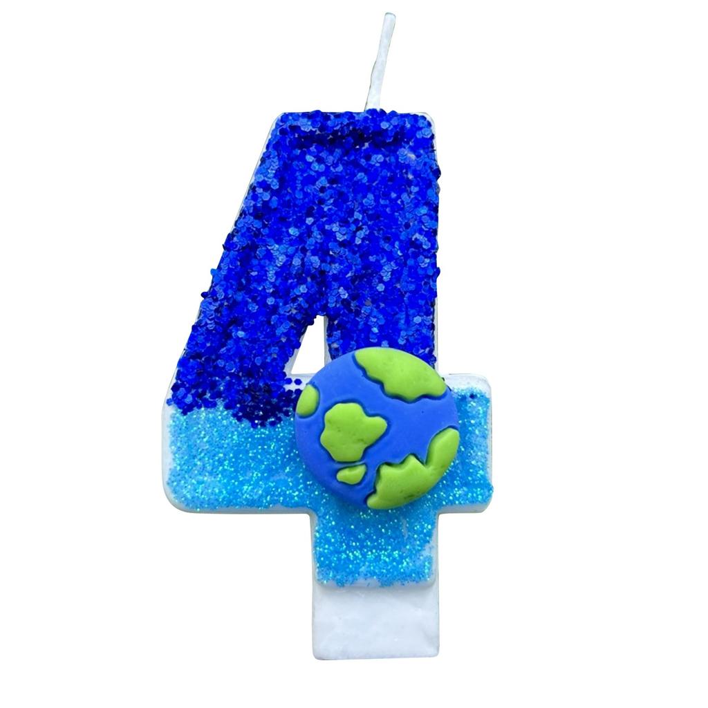 1 шт. Детские свечи на день рождения с цифрами 0-9, синие свечи в виде футбольного мяча на день рождения для мальчика, украшение для торта на вечеринку