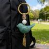 Брелок-птичка из амазонита, Брелок-птичка из натурального кристалла, Подвеска для автомобиля, Аксессуары для зеркала заднего вида, Декор для дома